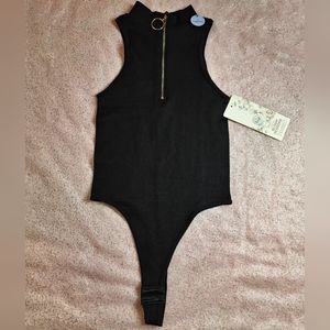 ♡ Ribbed Bodysuit w/Zipper (Active Wear) ♡